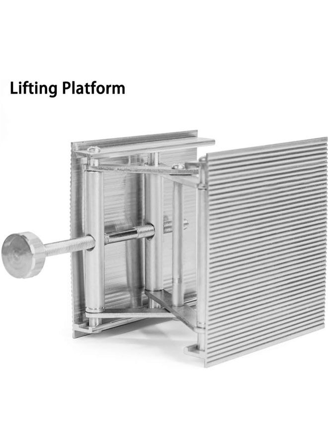 Laboratory Lift Stand, Aluminum Alloy Lab Scissors Jack,lifting Platform for Science Experiment Lab Stand,for Level, Floor Measure Tool,lab Equipment(Silver)  - Image 3
