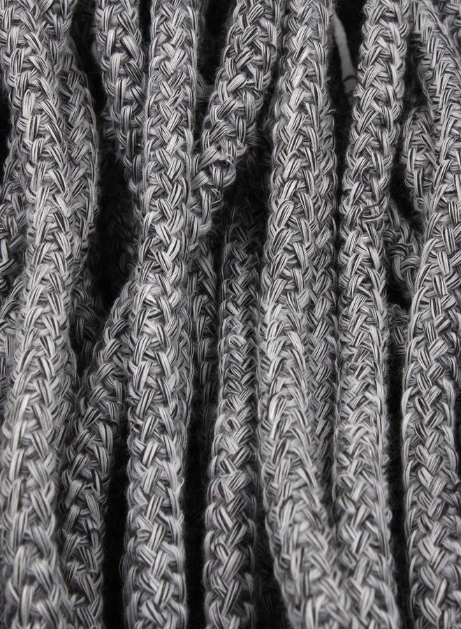 BOBBINY Knitted Macrame Cotton Like Cord Dori Thread For Macrame Diy And Other Projects Black Mix-8Mm, 25 Meter, 350 G - Image 5
