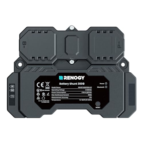 Renogy Battery Shunt 300, Remote Battery Monitoring, Range 8V-120V up to 500A, High Precision Current Sensor, Compatible Lead Acid, LFP, Li-ion, and Ni-MH Batteries - Image 1