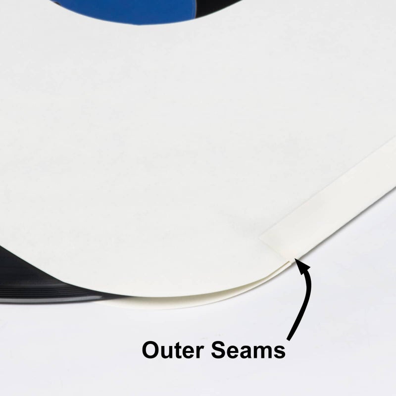 P.Y.P PROTECT YOU PLAY 100ct 12-Inch Vinyl-Record Inner Sleeves - Made from Heavyweight White Kraft Paper, Album Covers with Round Corners for 33 RPM, Center Hole, Record Jackets to Protect The Collection of LPs & Singles - Image 4