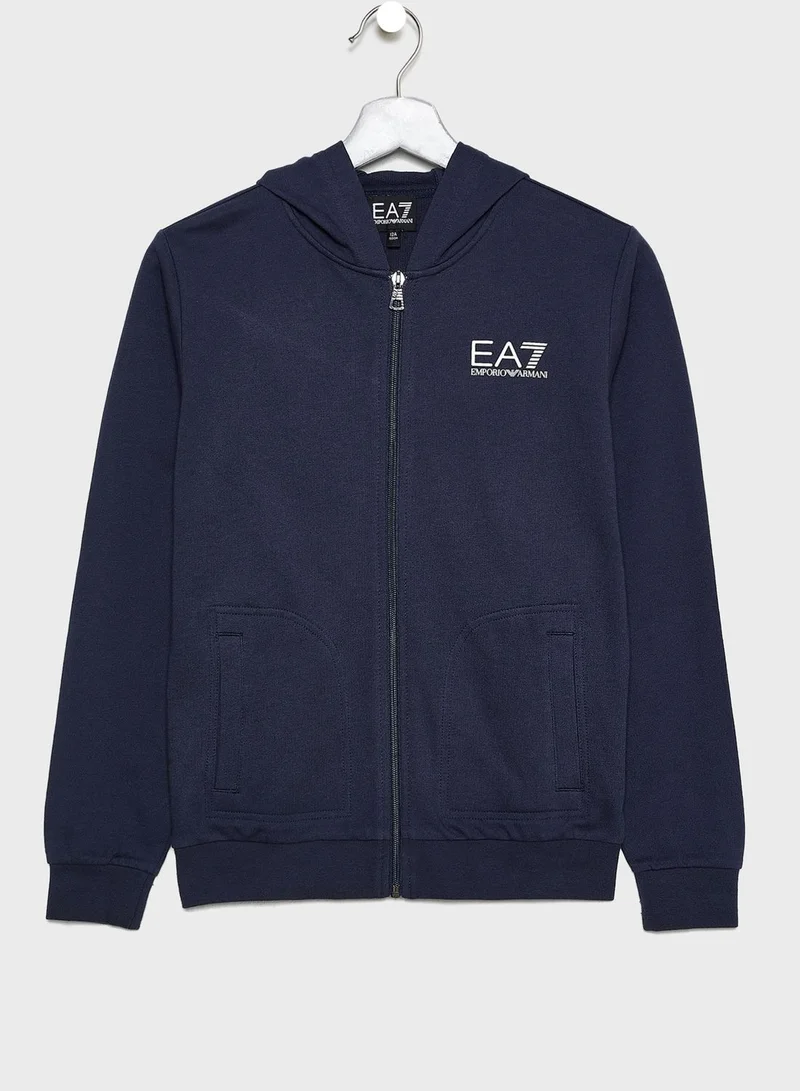 EA7 Emporio Armani Kids Logo Hoodie