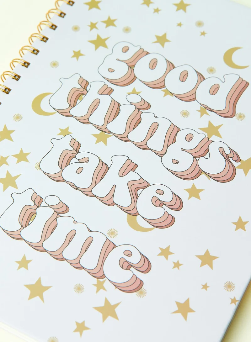 AURORA A4 Good Things Take Time Notebook