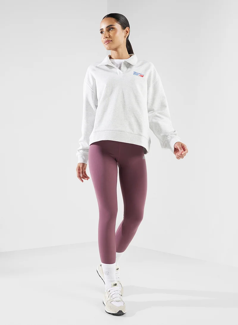 New Balance French Terry Polo Sweatshirt