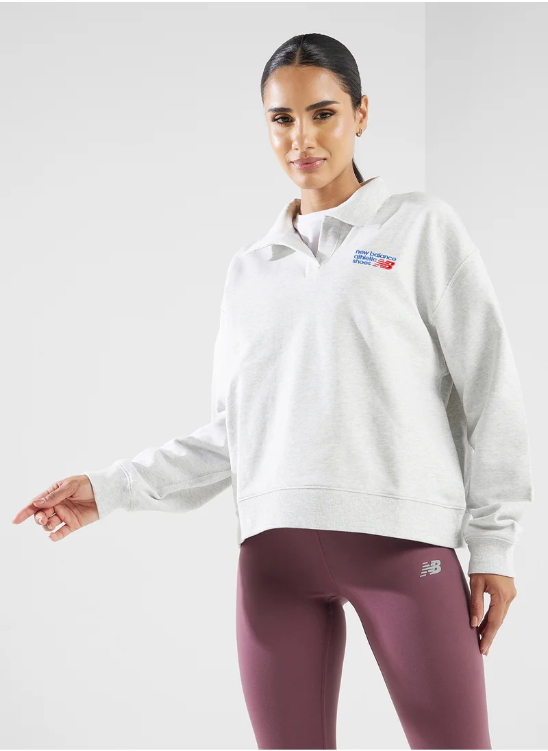 نيو بالانس French Terry Polo Sweatshirt