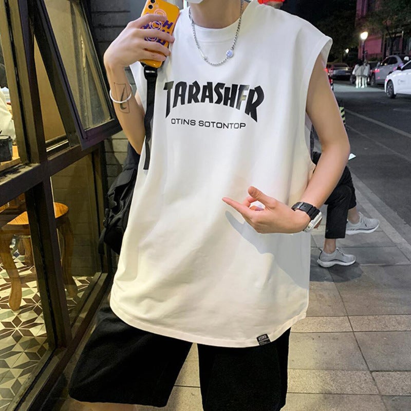 2023 Summer Boys Casual Vest Men'S Loose Trendy Sleeveless T-Shirt Fashionable Student Basketball Sports Ball - Image 4