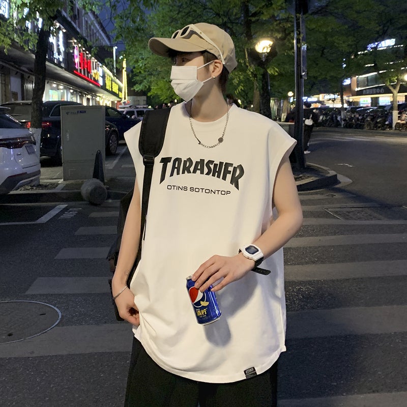 2023 Summer Boys Casual Vest Men'S Loose Trendy Sleeveless T-Shirt Fashionable Student Basketball Sports Ball - Image 5