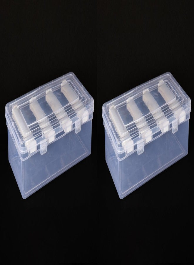 AZYEEA 4 Rod Plastic Bangle Box Organizer for Women | Transparent Plastic Storage Box & Organiser | Rectangular Accessories Organizer Box | Display Case (30x21x5 cm) (PACK OF 2) - Image 1