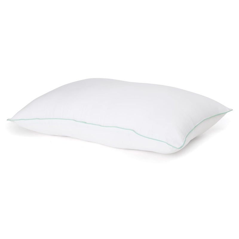 Elarra Home Firm Pillow White with Piping Size 43 cms x 68 cms 300TC Cotton Fabric Virgin Grade Fabric 750 GMS Machine Washable Set of 1 - Image 3