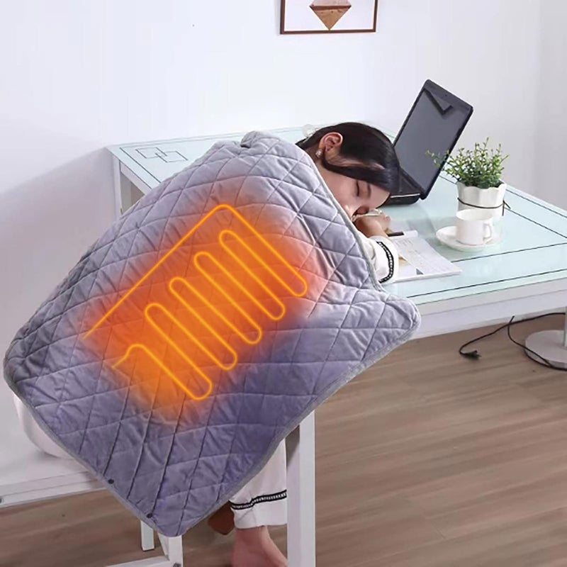 klarako USB Blanket Office Blanket Inch Electric Pad Blanket Heating Multifunctional 39.3x55.1 Inches Heating Hand Knee Break Lunch Warmer Home Textiles Hip Thruster (Grey, One Size) - Image 2