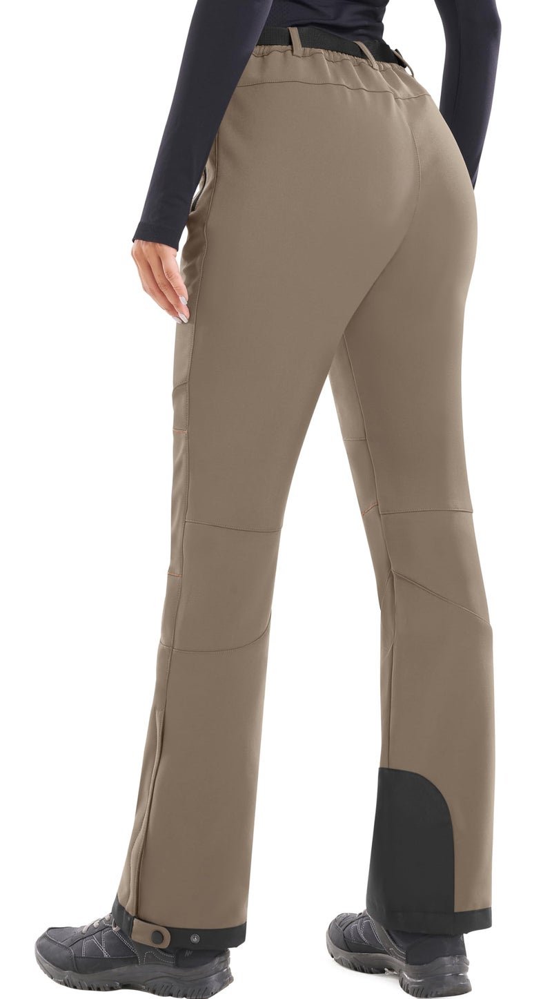 Heathyoga Snow Ski Pants Women Waterproof Softshell Insulated Fleece Lined Snowboard Pants Hiking Pants for Winter Outdoor - Image 2