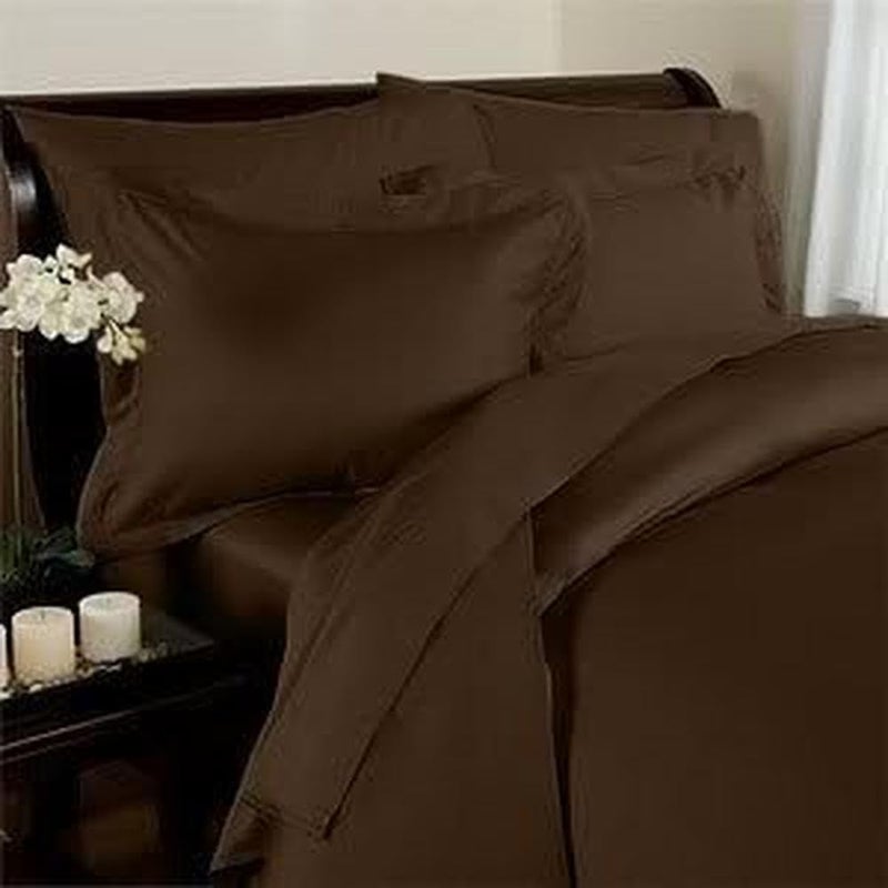 Elegant Comfort Elegant Comfort  1500 Thread Count  Wrinkle Resistant  Egyptian Quality 2pc Duvet Cover Set Solid TwinTwin XL Chocolate Brown