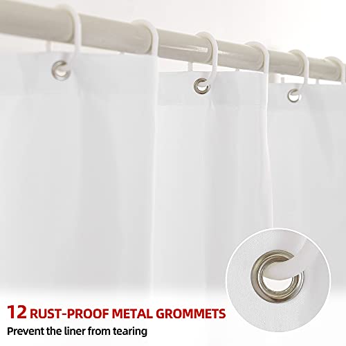 YI & ZE Ombre Pink Shower Curtain Sets for Bathroom Accessories Fabric Polyester Waterproof Modern Shower Curtain Liner with 12 Hooks W72xL72 - Image 3