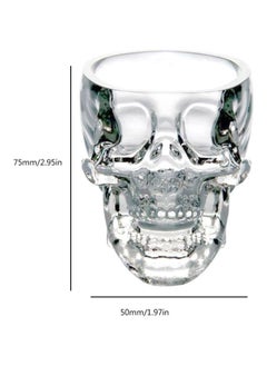 NIBEMINENT Crystal Skull Shaped Shot Glass Clear 75x50cm  - Image 2