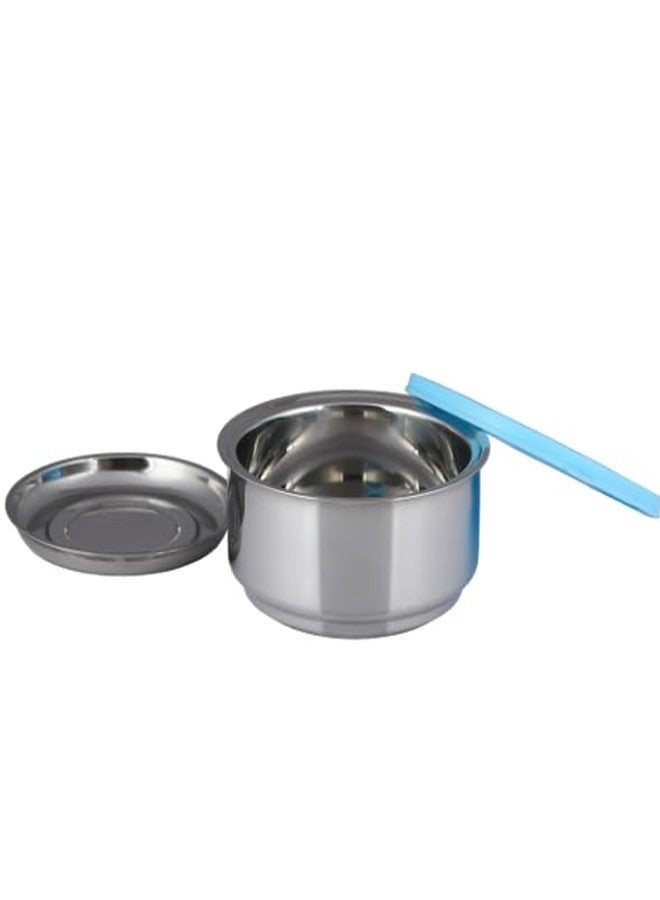 Ramson Stainless Steel Insulated Tiffin Box | Set of 3 Stainless Steel Container | Full Meal Pack, Leak Proof - (325ml Each, Blue) - Image 2