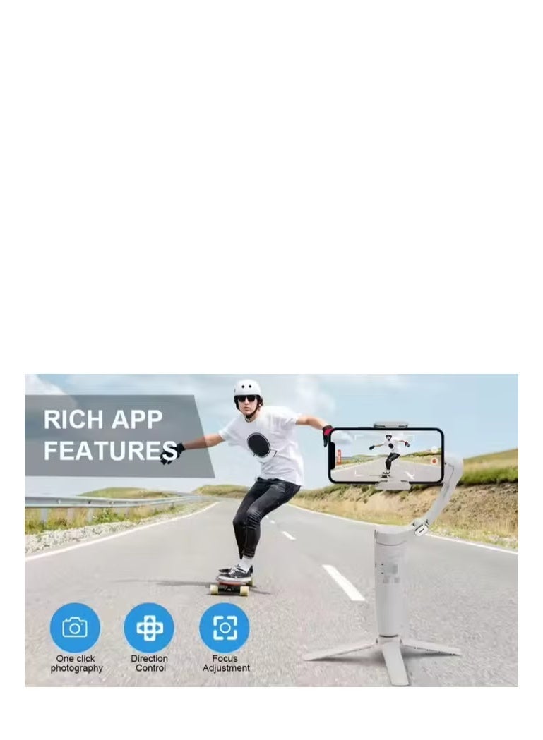 ميراك مثبت كاميرا يدوي ثلاثي المحاور M1 - حامل كاميرا مضاد للاهتزاز مع تتبع الوجه ودعم البث المباشر ووضع المتابعة للهواتف الذكية - Image 3