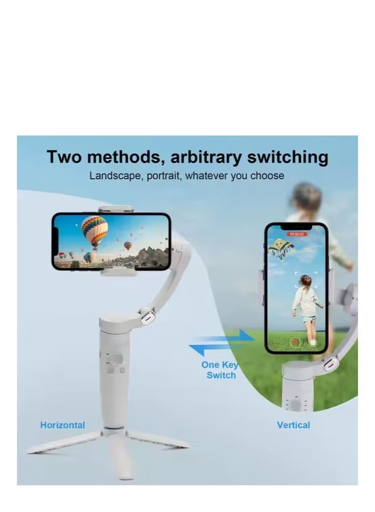 ميراك مثبت كاميرا يدوي ثلاثي المحاور M1 - حامل كاميرا مضاد للاهتزاز مع تتبع الوجه ودعم البث المباشر ووضع المتابعة للهواتف الذكية - Image 2