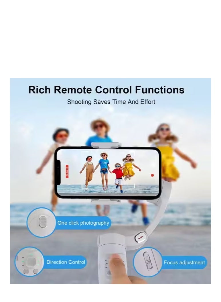 ميراك مثبت كاميرا يدوي ثلاثي المحاور M1 - حامل كاميرا مضاد للاهتزاز مع تتبع الوجه ودعم البث المباشر ووضع المتابعة للهواتف الذكية - Image 5