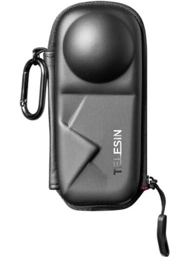 TELESIN Carry Case for Insta360 X4/X5 Action Camera, Portable Small Storage Bag Protective Cover Hard Shell Travel Protector with Metal Hook for Insta360 X4 X5 Accessories - Image 1