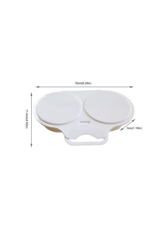 Generic - Silicone Egg Boiler Cups, Double Egg Poacher Draining Egg Boiler for Microwave, Non-Stick Egg Cooker Poached Egg Steamer, Home Kitchen Cooking Gadget Tools, BPA Free, Dishwasher Safe (Green) - Image 1