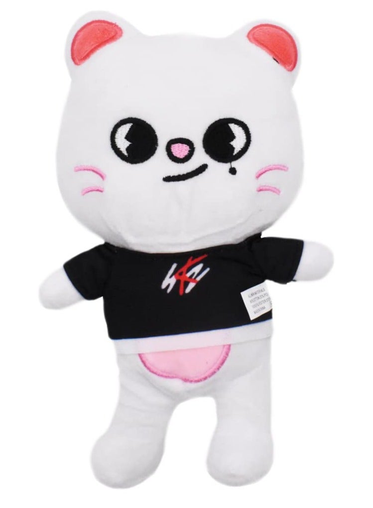 Excefore Plush Toy Stray Kids Stuffed Toy  White Cat Doll Stuffed Animals Toy, Stray Kids Cuddly Toy Soft Plush Doll Toy for Kids Adults Boy Girls Soft Stray Plush Birthday Gifts for Kids - Image 1