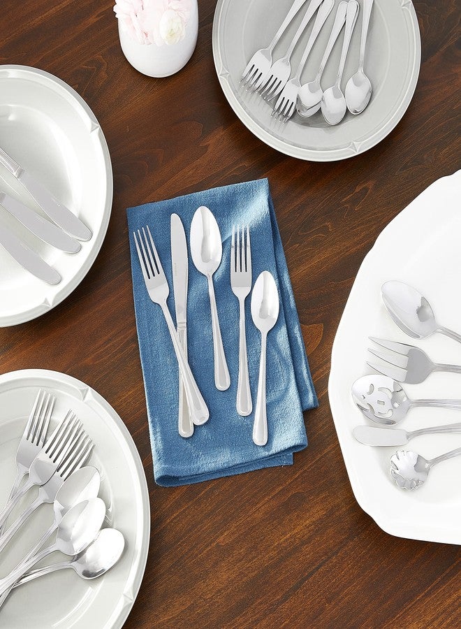 Oneida flatware 62-piece Set for 8 Flatware H081062A Tress Serving Set - Image 2