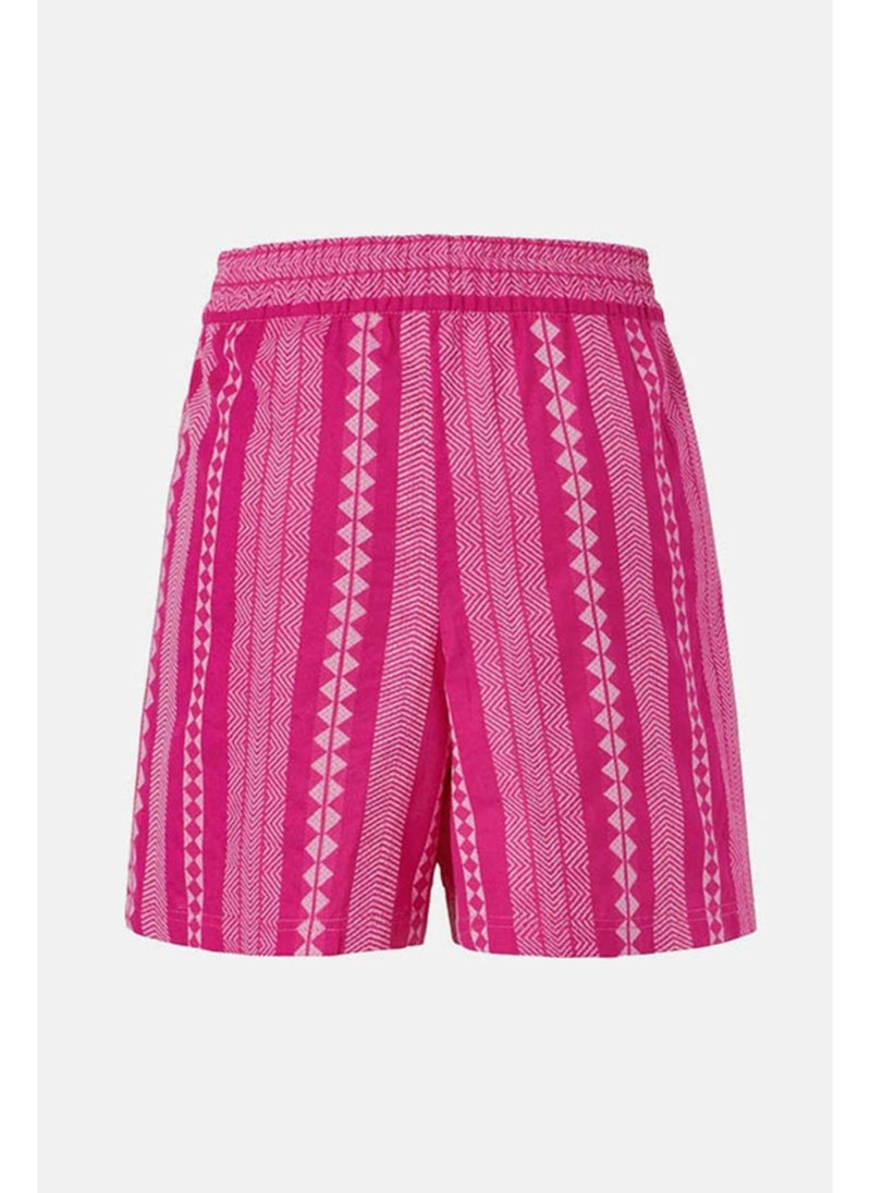 Tchibo Women Ikat Weave Shorts, Pink - Image 4