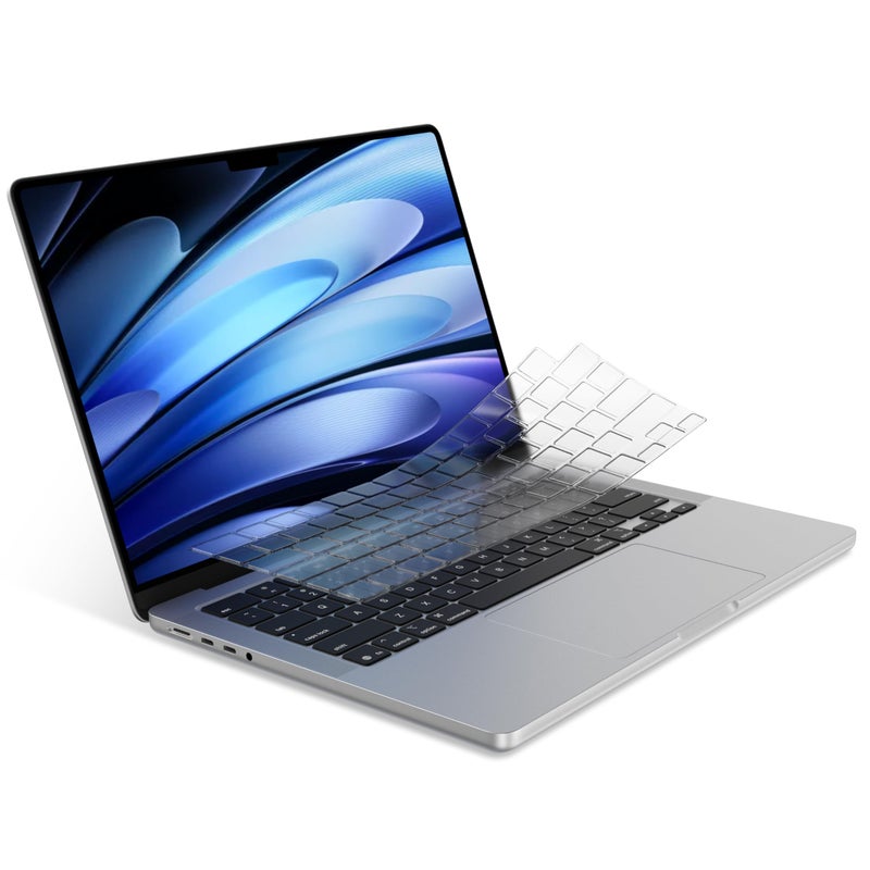 Soonjet Premium Keyboard Cover Protector, Ultra Thin Keyboard Skin for 2026 2025 2024 2023 2022 2021 M5/M4/M3/M2/M1 Pro/Max MacBook Pro 14/16, M4-M2 MacBook Air 13/15, US ANSI Layout- Clear - Image 1