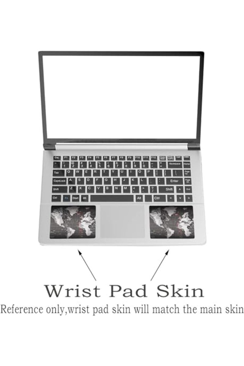 BPA® Laptop Skin Sticker Decal,12" 13" 13.3" 14" 15" 15.4" 15.6 inch Laptop Vinyl Skin Sticker Cover Art Protector Notebook PC, Decorative Waterproof Removable,Cool World Map - Image 4