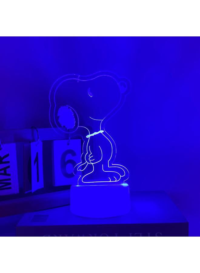 Bluejw New 3D Night Light Cute Girl Heart Creative Acrylic Gift Lamp Bedroom Bedside Atmosphere Lamp - Image 3