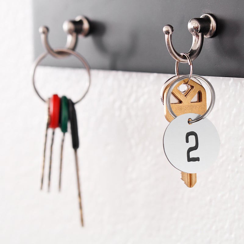 50pcs Round Numbered Tags Key Tags ID Tags with Key for Hotel - Image 1