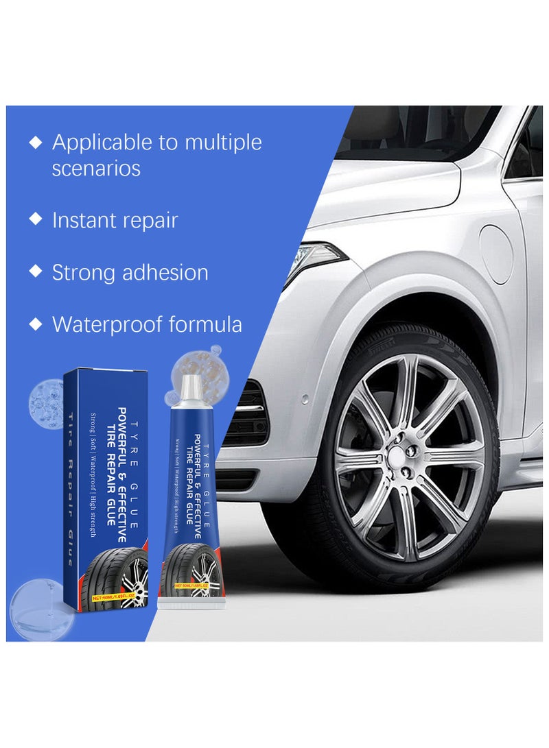 SOLARAE Tire Repair Glue, Waterproof High Temperature Resistant New Powerful Effective Tire Repair, Glue Tire Sidewall Repair, Upgrade Tire Sidewall Repair Kit Rubber Cement Tire Repair, 50ml/1.69FL.oz - Image 5