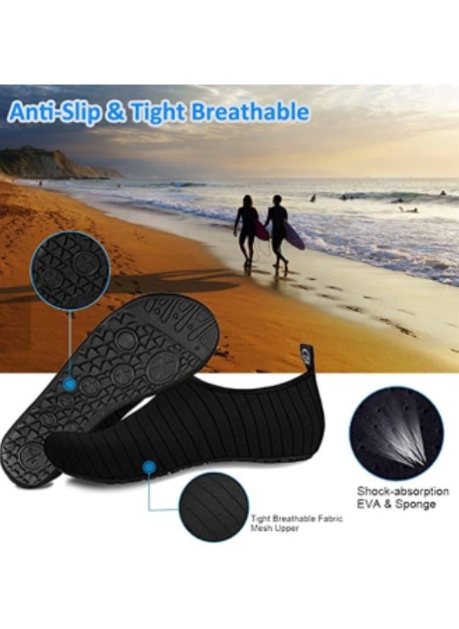 GGEROU Water Shoes Womens Mens Beach Shoes, Quick-Dry Barefoot Aqua Shoes Socks Snorkeling Shoes Water Socks for Outdoor Beach Swim Surf Walking Yoga  - Image 2