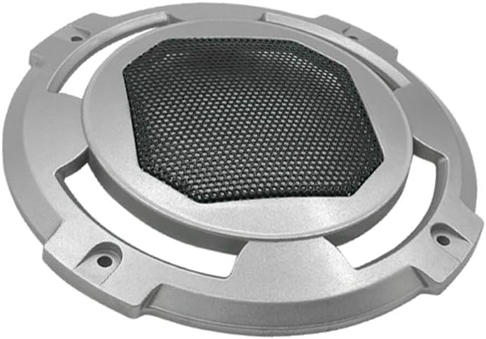 Speaker Grill Cover Subwoofer Horn Guard Metal Round Decorative Audio Accessories Protection for Speaker Outdoor Premium Lightweight, Silver - Image 2
