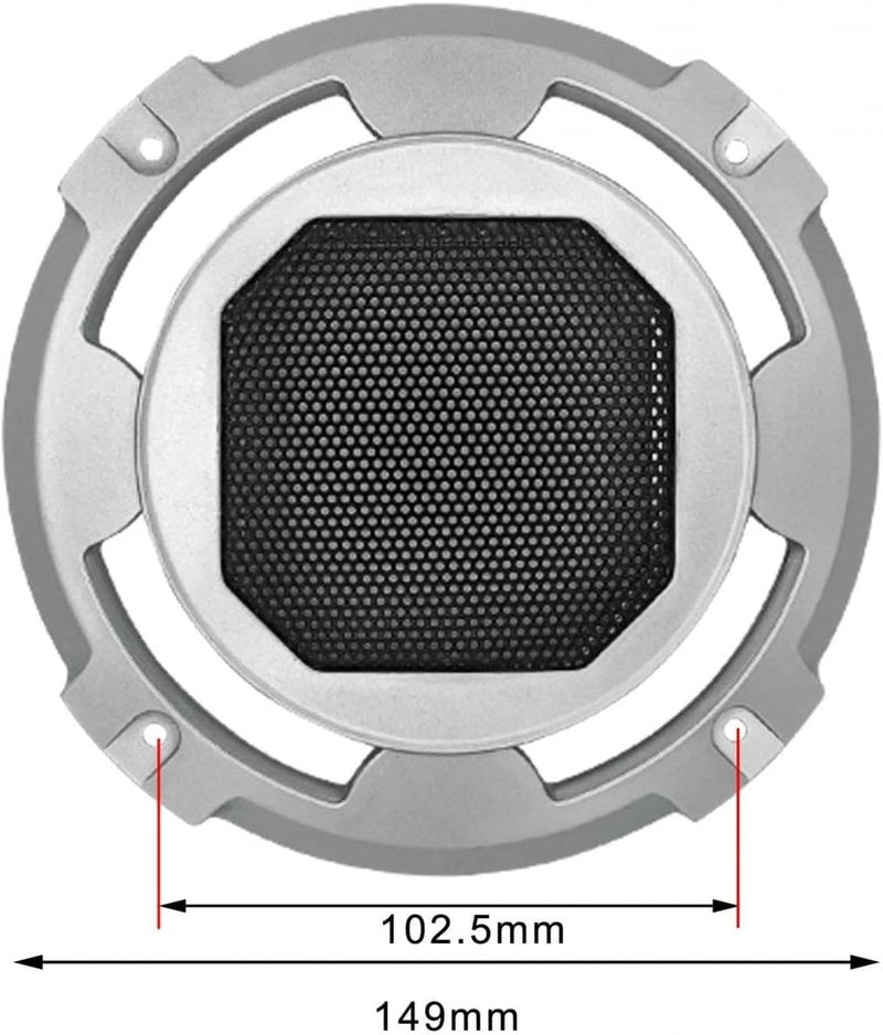 Speaker Grill Cover Subwoofer Horn Guard Metal Round Decorative Audio Accessories Protection for Speaker Outdoor Premium Lightweight, Silver - Image 4