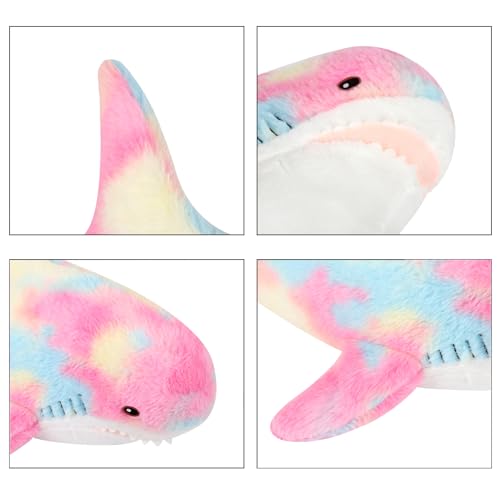 MUPI Shark Stuffed Animal Plush 11 Cute Shark Toy Plush Pillows Soft Cotton Sharks Plushies Ocean Sea Animal Doll Gifts for Boys Girls Kids Adults Rainbow - Image 5