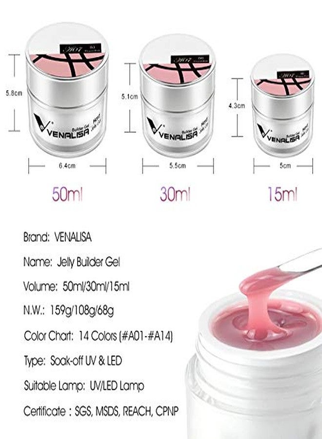 VENALISA Pearl Pink Color Builder Gel for Nails Extension-30ml Hard Jelly Gel Strengthen Nail Extension French Nail DIY design (A24) - Image 5
