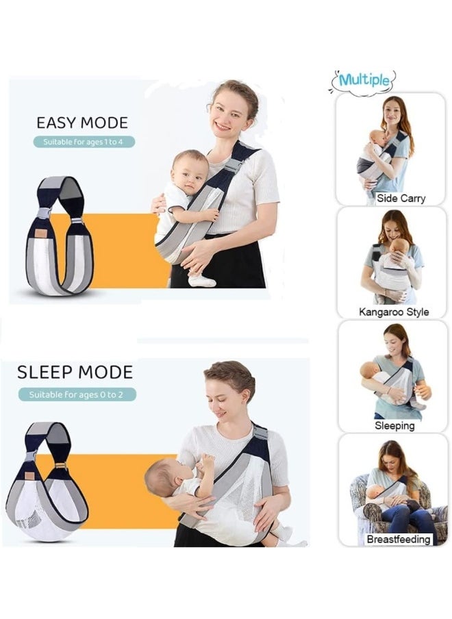 Adjustable Baby Carrier, Ergonomic Baby Half Wrap Sling Hip Carrier, Natural Cotton, Breathable Mesh Fabric, Suitable for Newborn to Toddler - pzsku/ZA4DB20364A718E302A43Z/45/_/1720066800/fd9830f8-6a6b-4b93-987d-365b2b8e762b