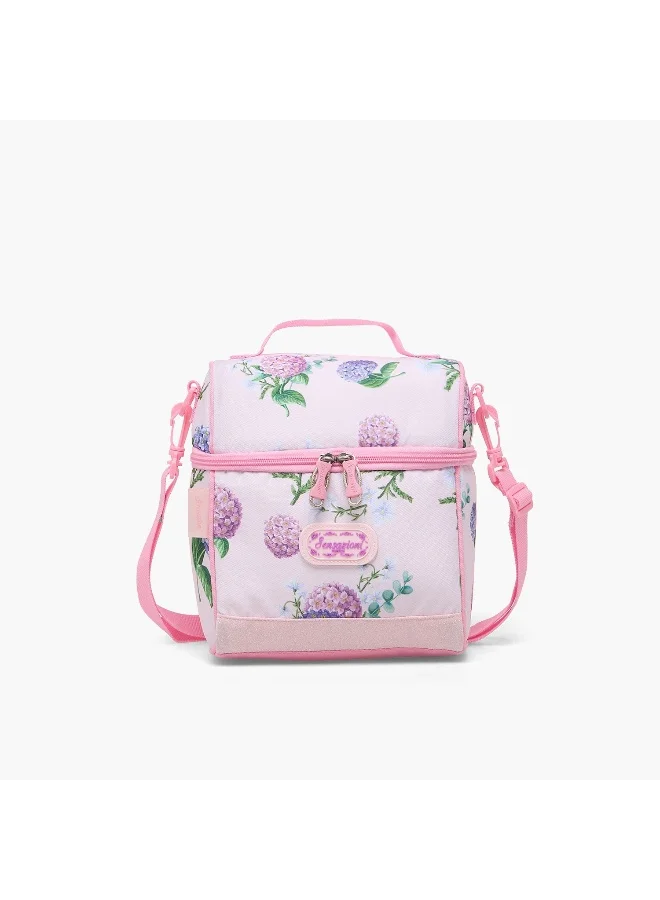 Sensazioni Lunch Bag-Flowers-1 Cmprt-Pink (Polyester) Muticolour \ 20X13X24