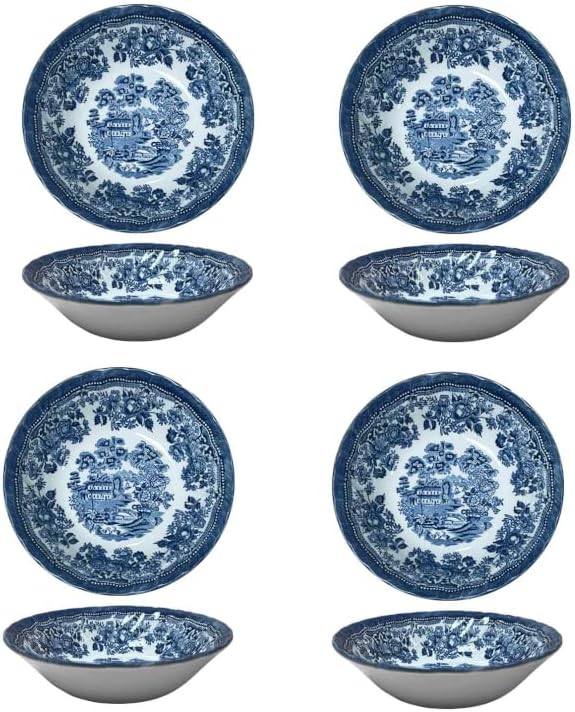 Churchill's Churchill Royal Wessex Tonquin Blue Chelsea 6 Oatmeal Bowl  Set of 4 Made in England - Image 1