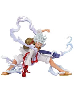 One Piece Anime One Piece Luffy Action Figure Fifth Gear Nika Luffy Model Statue Figure Toy, Squatting Position Luffy Action Figure, Fine Super Collectible Anime Action Figure Toy 12.5*17.5*21.5cm  - Image 1