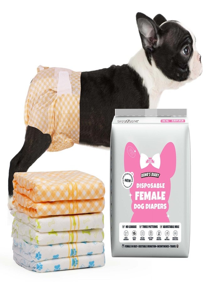Dono Dog and Cat Diapers Female-60PCS, Disposable Female Dog Period Diaper for Heat with Wetness Indicator, Super Absorbent Doggie Puppy Diapers Female for XXS,Small Medium Large Dogs - Image 1
