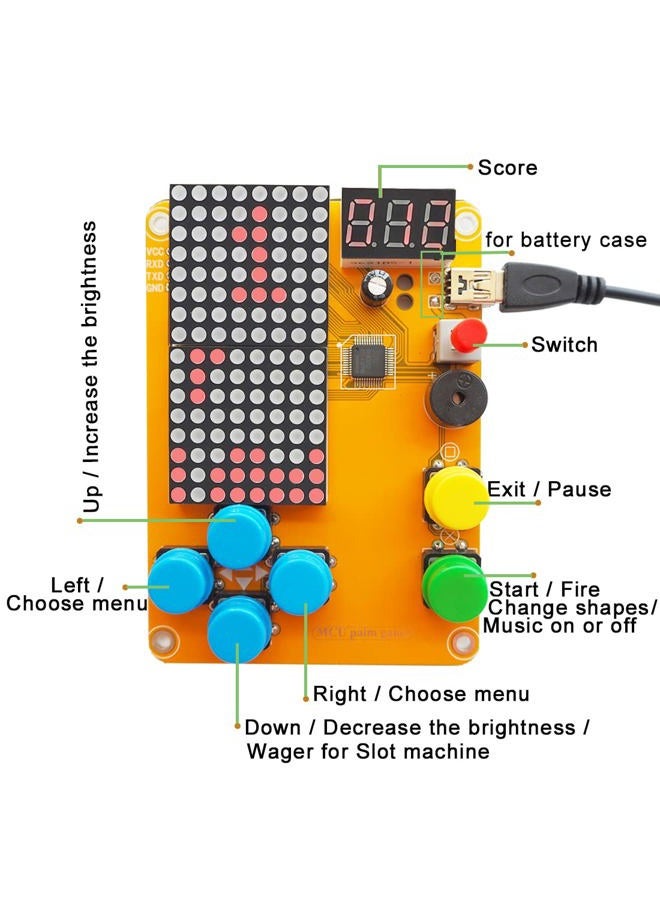 VOGURTIME Soldering Project Game Kit with 5 Retro Classic Games for ElectronicsPracticing and Learning, Comfortable Acrylic Case and Brown Box, Ideal Gift for Family and Friends - Image 4