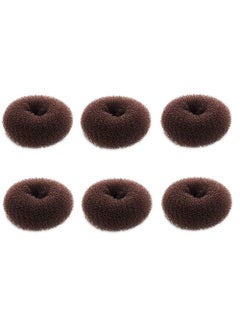 SQULIGT Extra Small Bun Makers for Kids, 6 PCS Chignon Donut Sock Forms for Girls, Mini Doughnut Shapers for Short and Thin Hair (2 Inch, Dark Brown) 