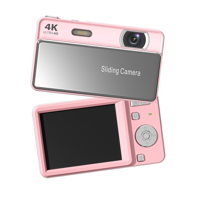 New 4K HD Camera with Slide Cover - CCD Digital Camera for  Students