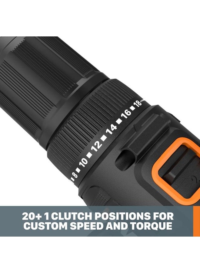 Worx WX108L 20V 1/2" Cordless Drill Driver Power Share - (Batteries & Charger Included) - Image 4