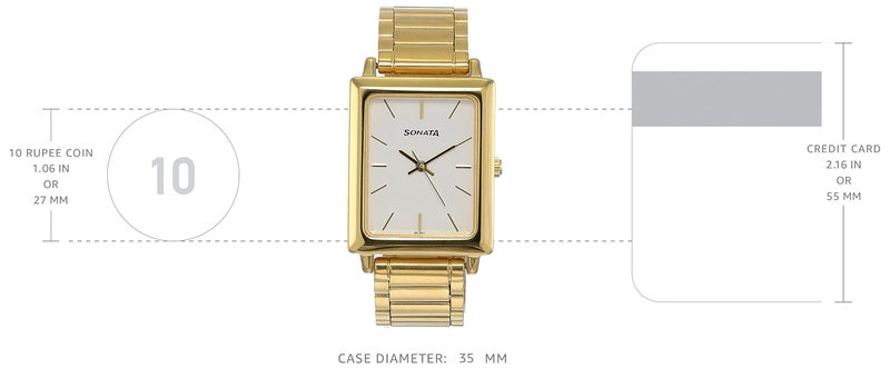 Sonata analog White Dial Men's Watch NM7078YM01/NN7078YM01 - Image 3