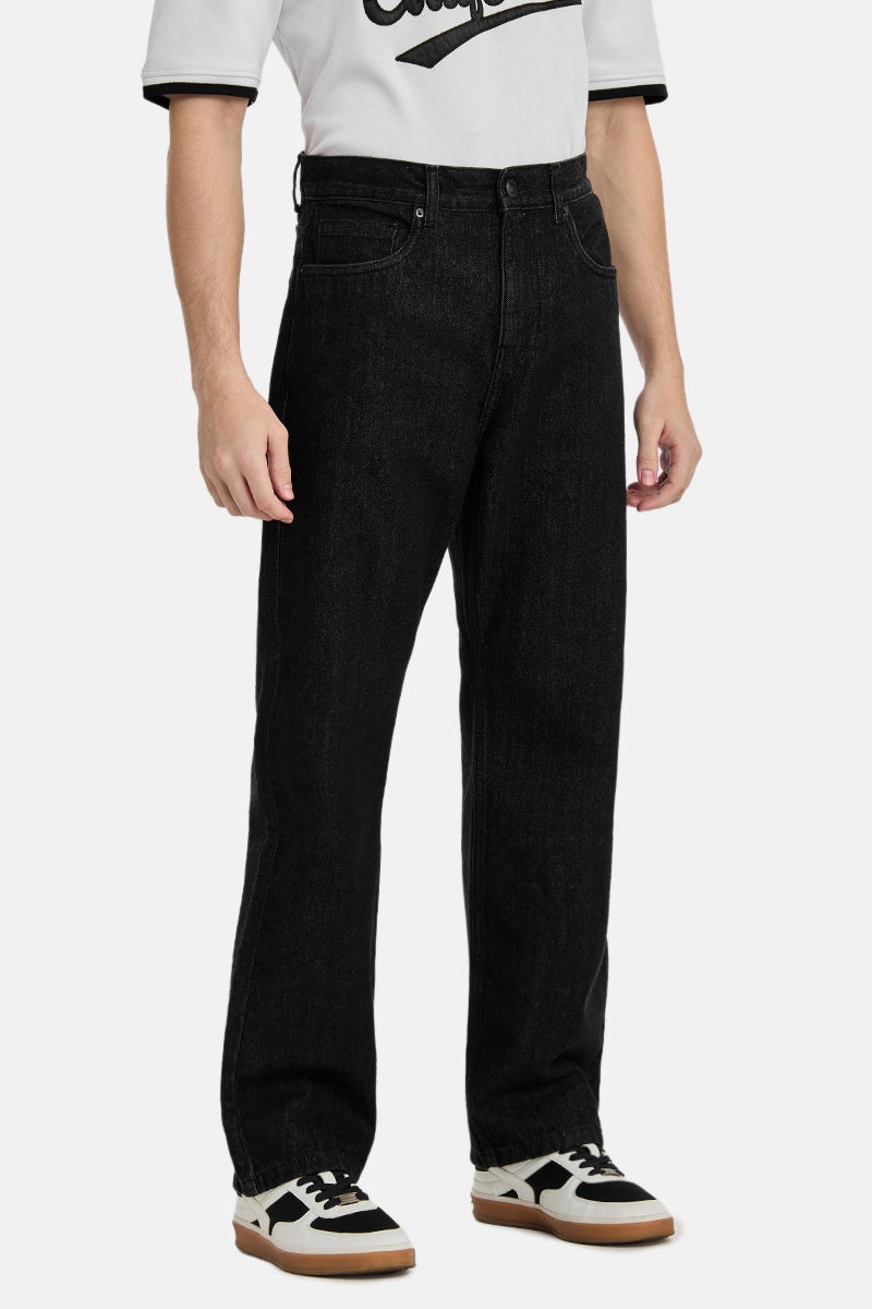 SNITCH Dark Grey Solid Straight Fit Casual Jeans - Image 4
