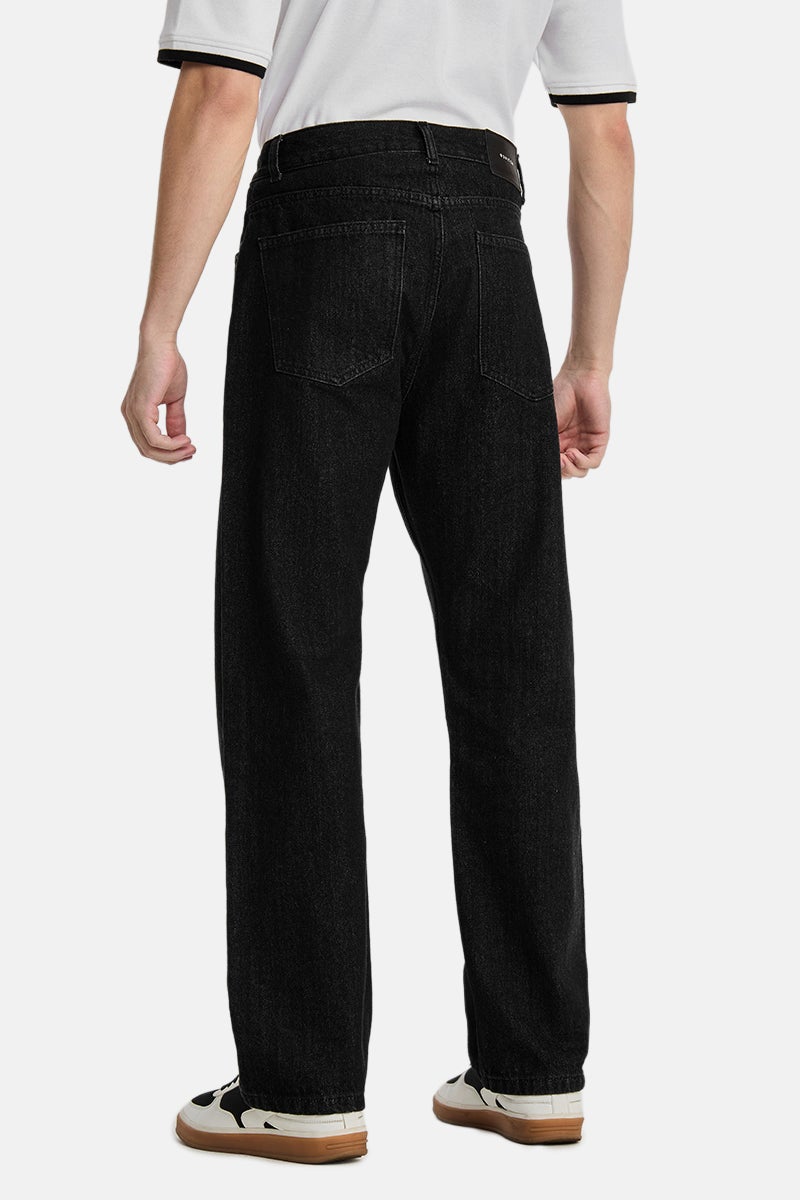SNITCH Dark Grey Solid Straight Fit Casual Jeans - Image 5