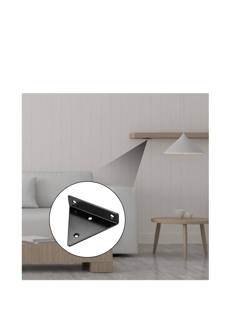 Invisible Triangle Wall Brackets, 4 Pcs Floating Shelf Brackets, Hidden Wall Shelf Brackets, Wall Mounted, Heavy Duty Metal Wall Brackets for Storage Shelf, Bookshelf - Image 3