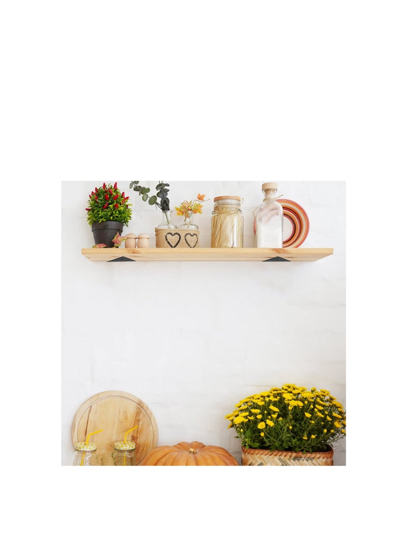 Invisible Triangle Wall Brackets, 4 Pcs Floating Shelf Brackets, Hidden Wall Shelf Brackets, Wall Mounted, Heavy Duty Metal Wall Brackets for Storage Shelf, Bookshelf - Image 4